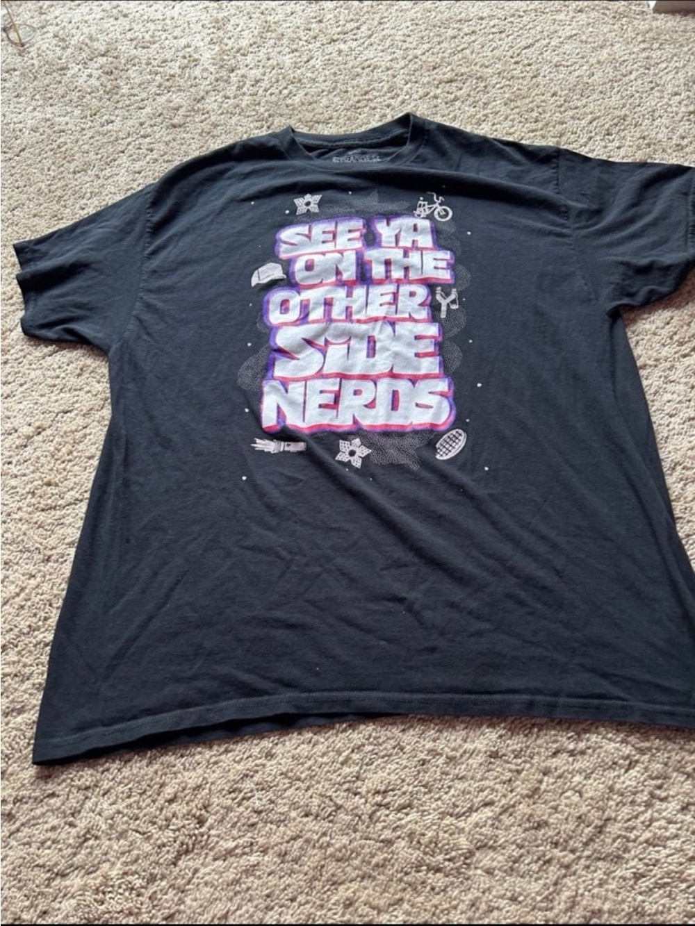 Black Graphic Tee - "See Ya On The Other Side Nerds"